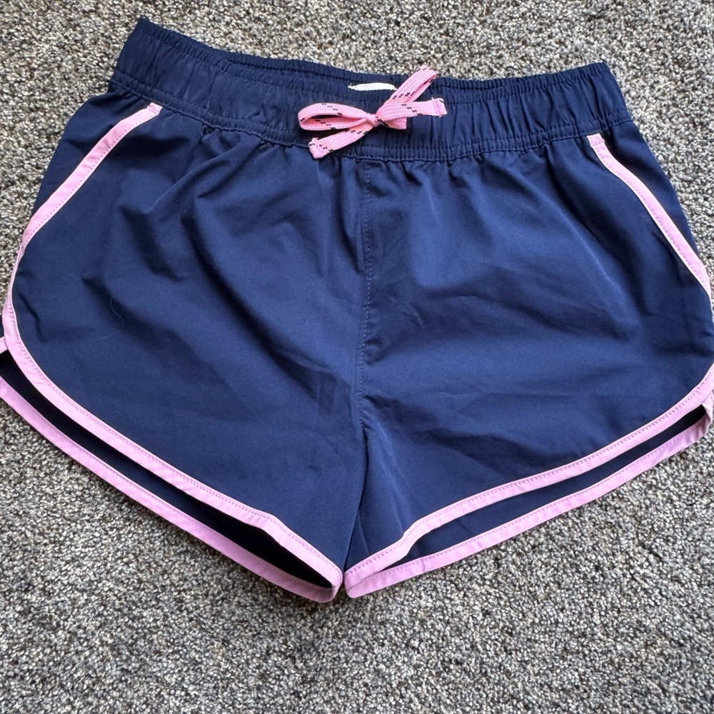 Crewcuts Track Shorts navy and‎ pink nwot girls size 12